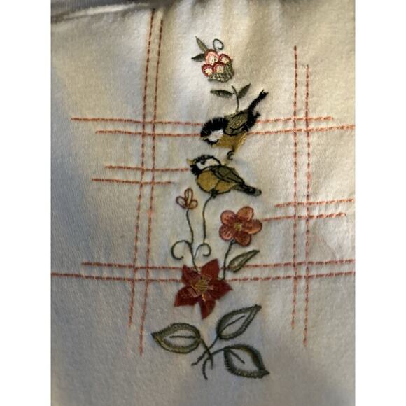 VINTAGE x SHENANIGANS Cardigan Sweater Womens Sz L Embroidered Birds Cottagecore - Picture 4 of 16